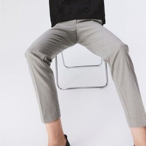 H&M Grey Ankle-length Slacks